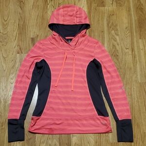 MPG Mondetta Performance Gear Pink Gray Running Performance Hoodie Womens M